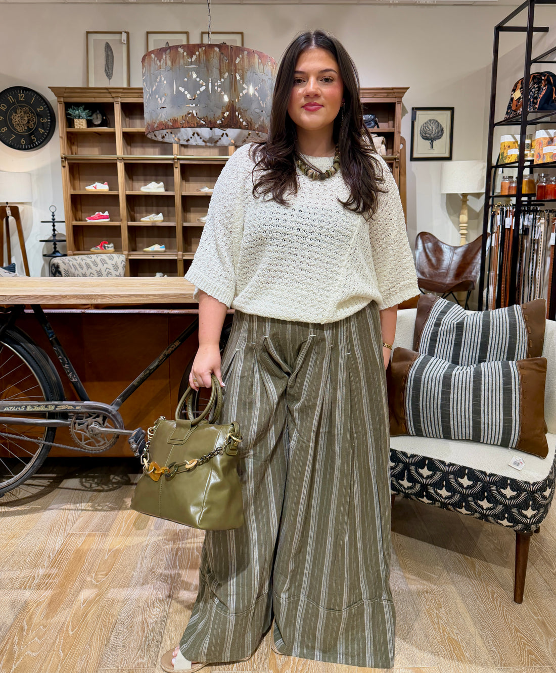 Stripe Wide Leg Pants