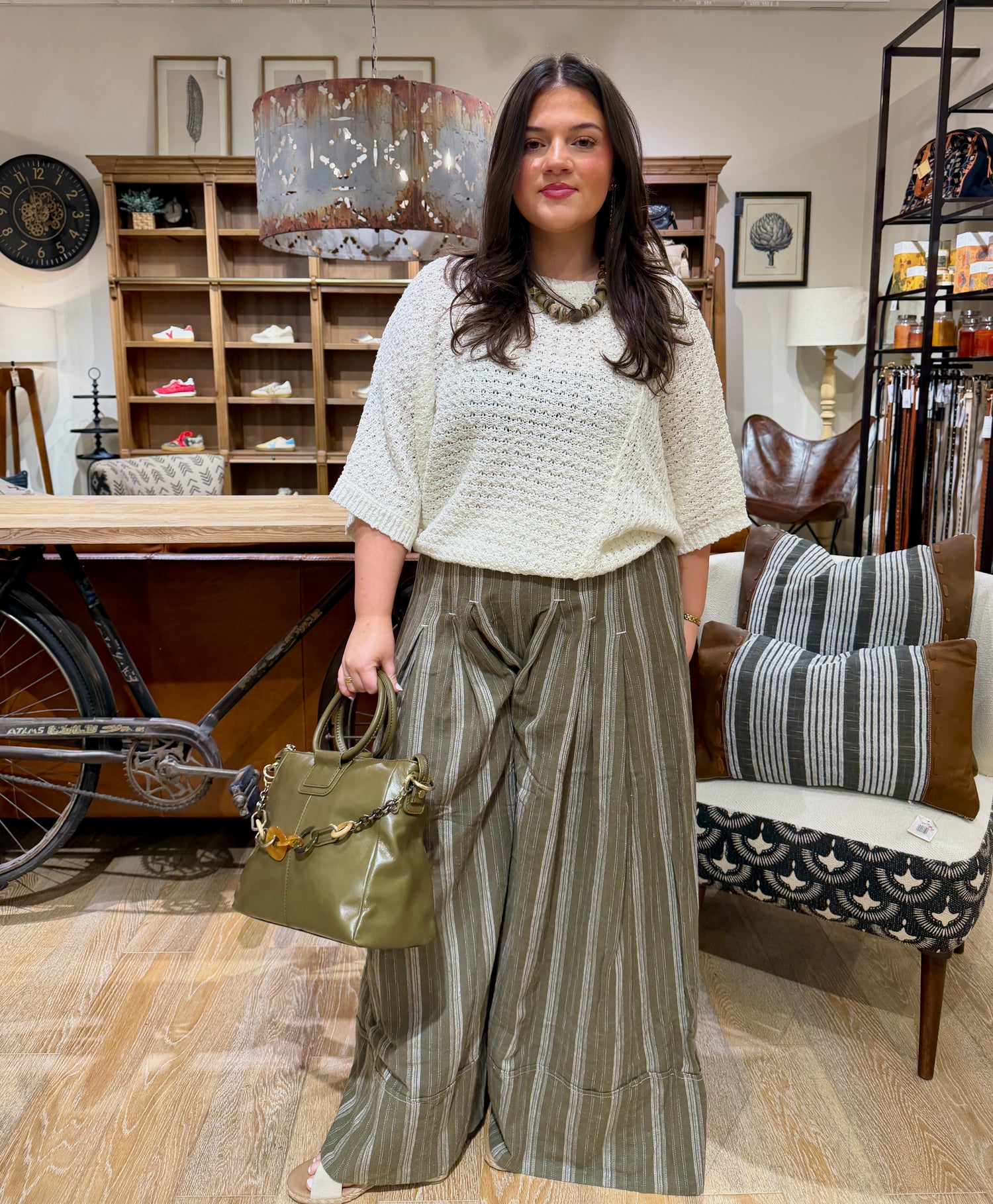 Stripe Wide Leg Pants