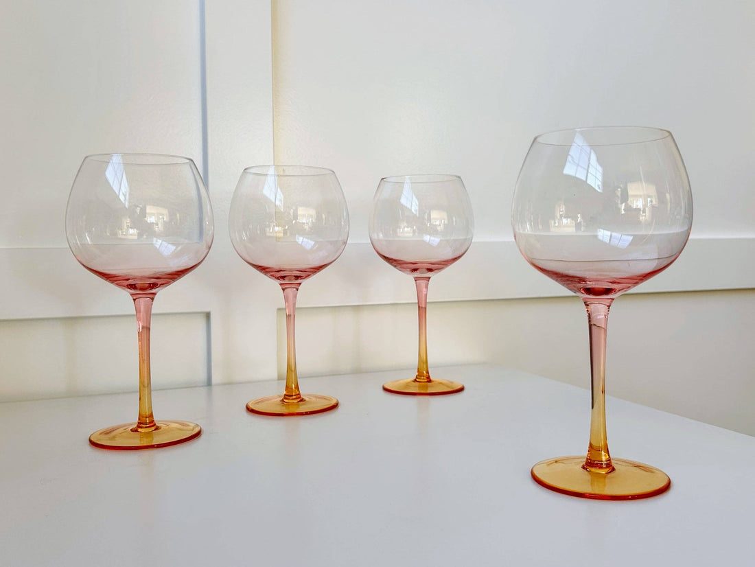 Amber Balloon Glass Set
