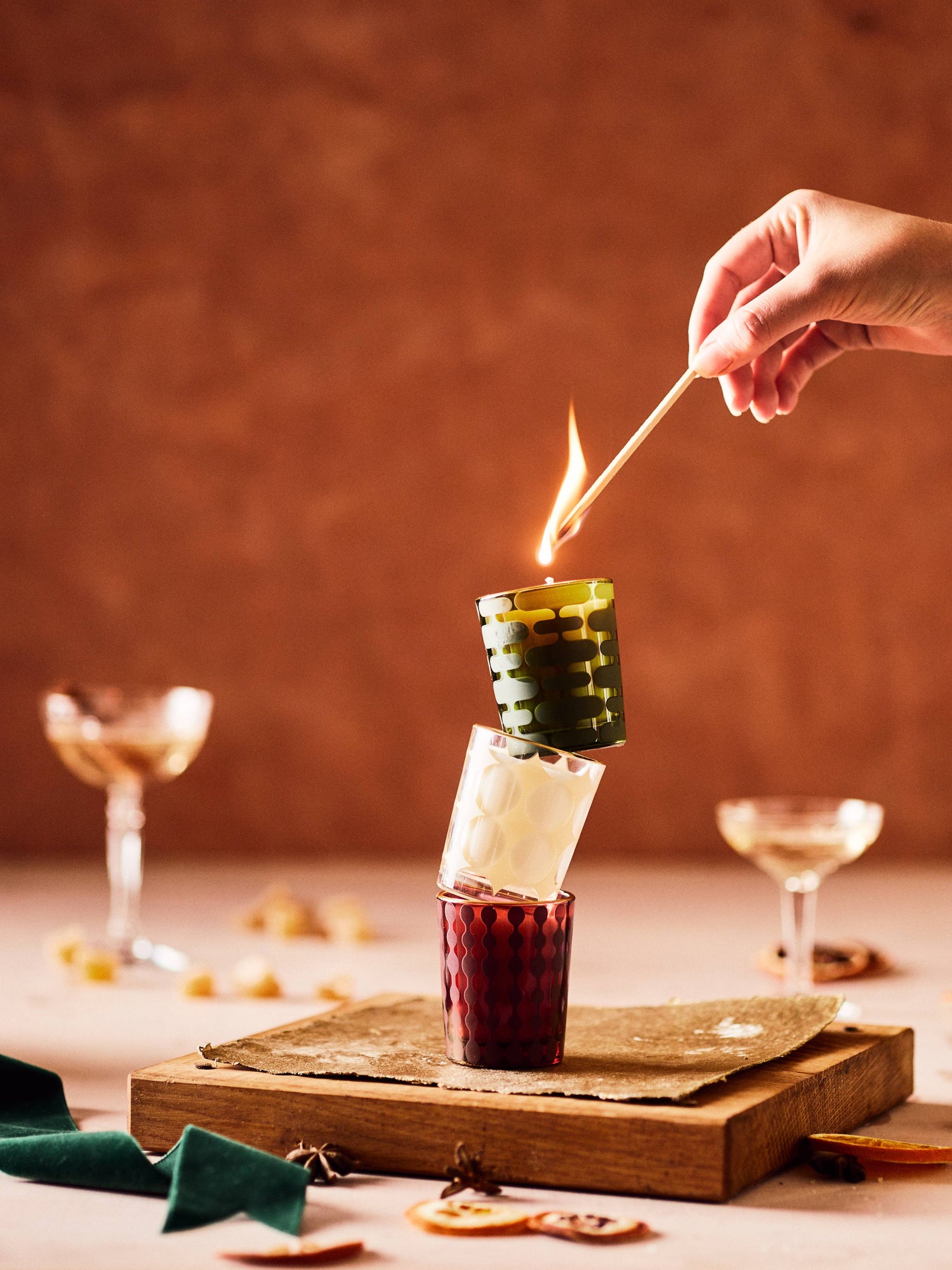 Rewined Holiday Candle Gift Set