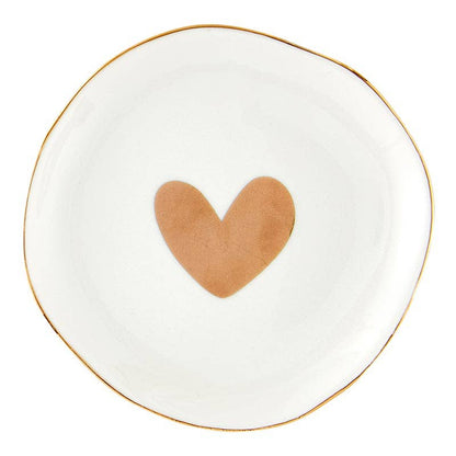 Ceramic Gold Heart Tray