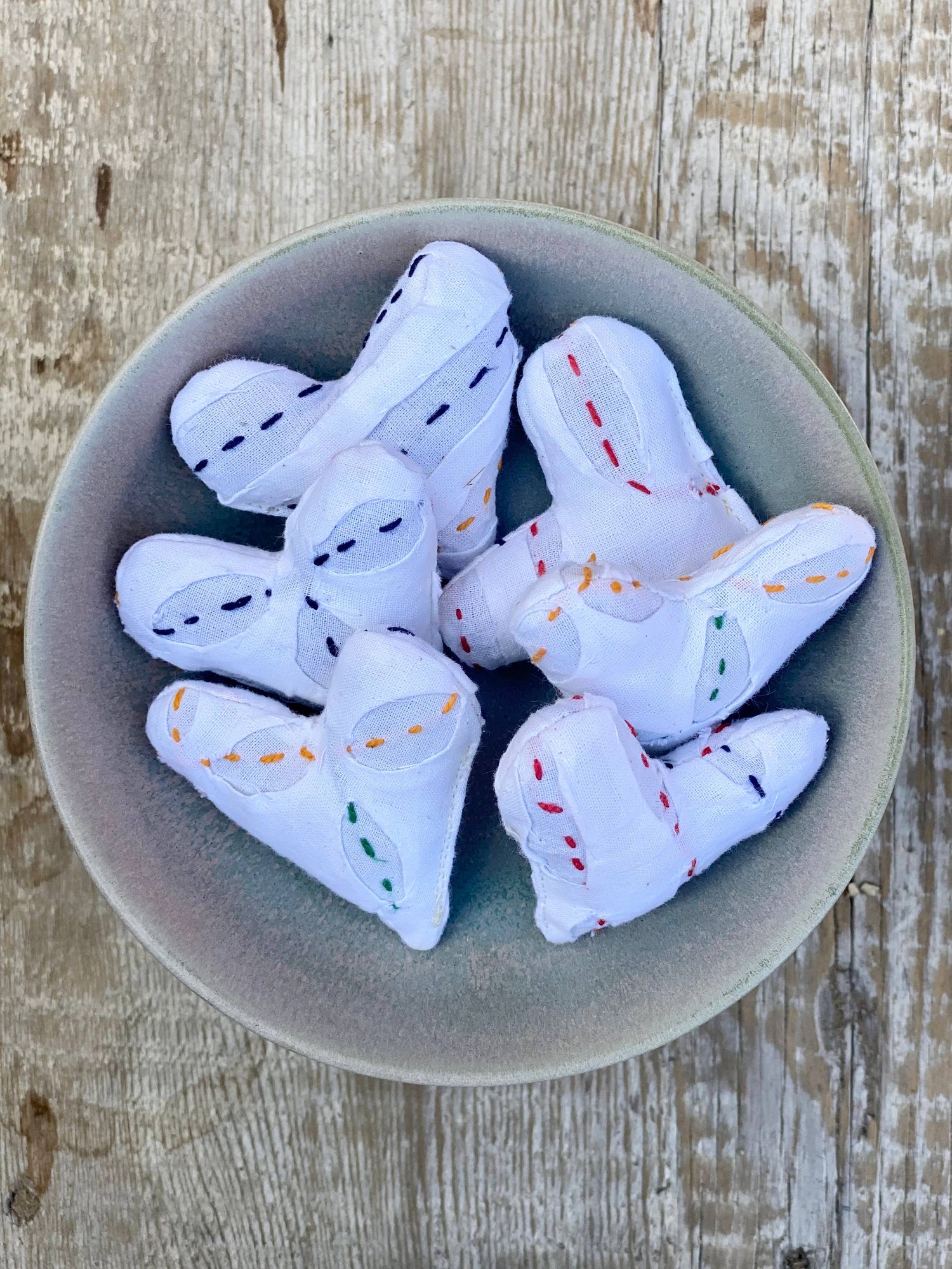 White Lavender Heart Sachet