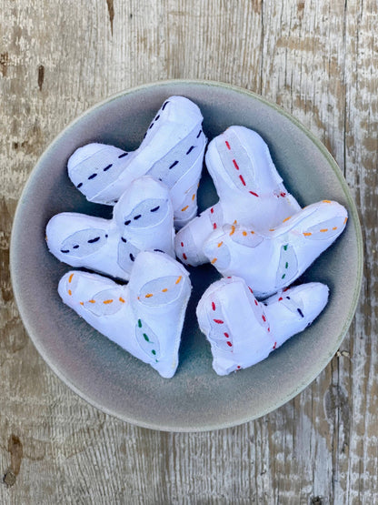 White Lavender Heart Sachet