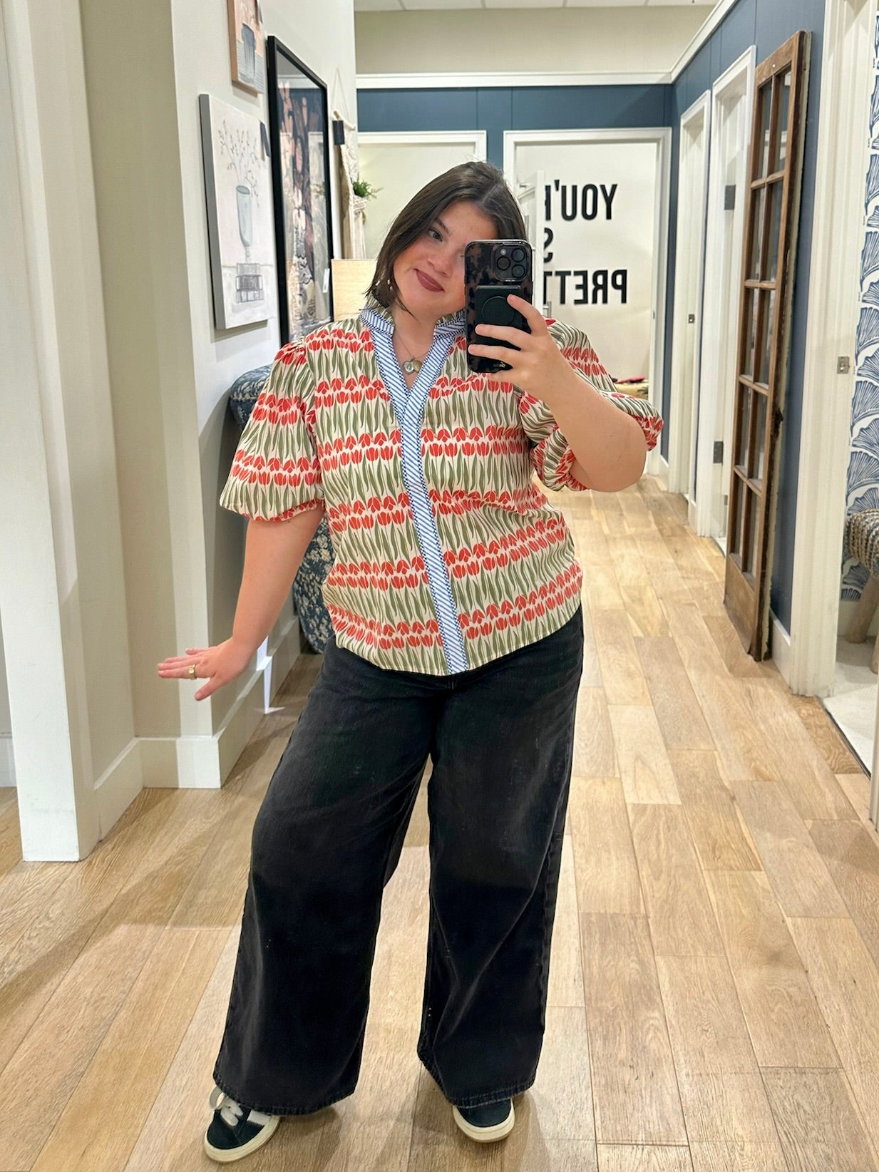 Tulip Fields Button-Down Blouse