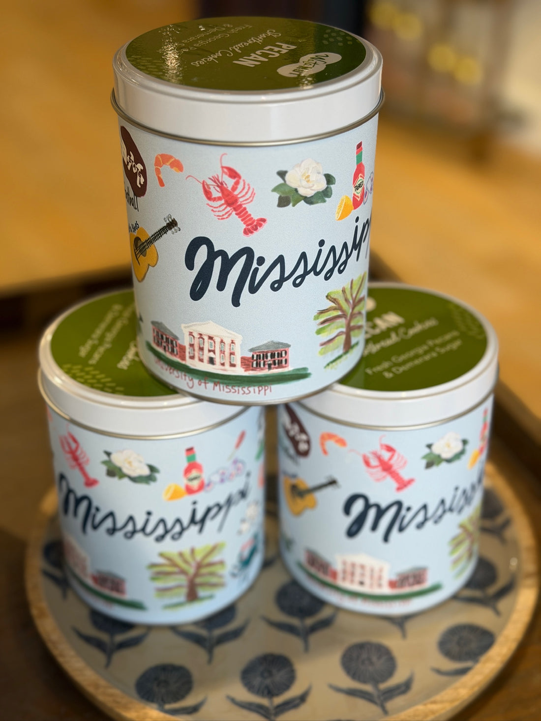 Mississippi Gift Tin | Gourmet Shortbread Cookies or Nuts