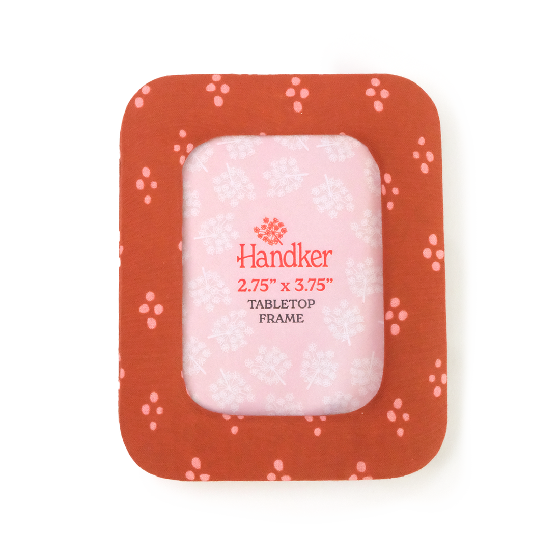 Red Dottie Fabric Desktop Frame