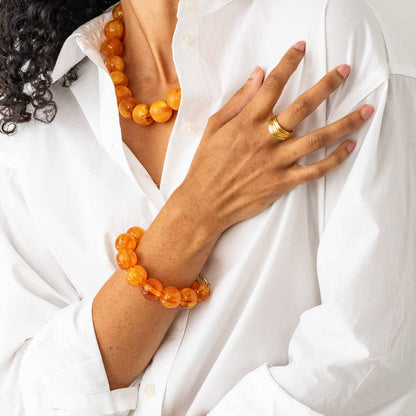 Iris Large Resin Bead Necklace
