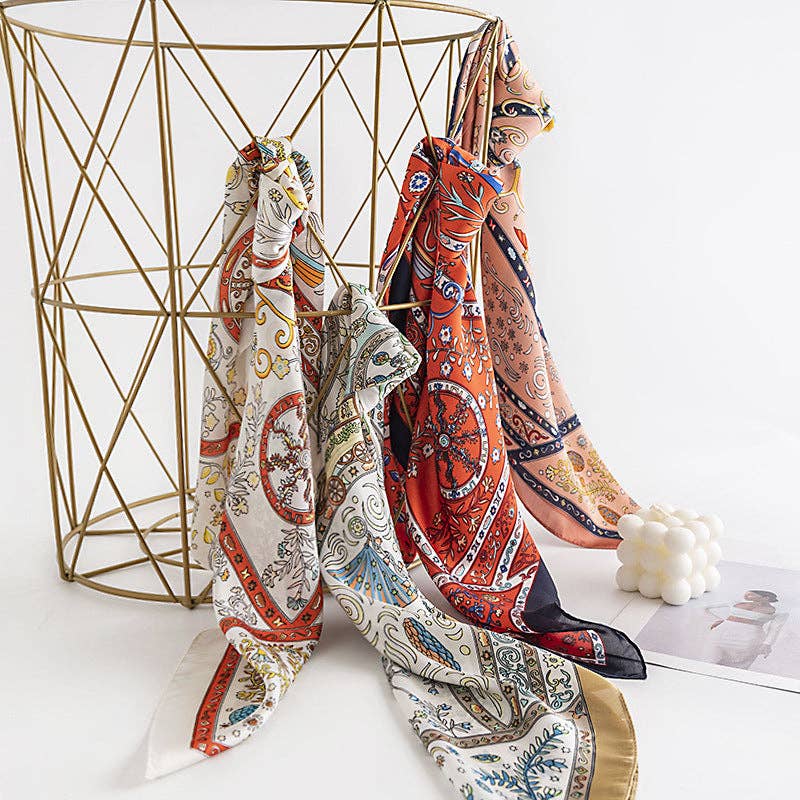 Scarvii - Vintage Pattern Square Scarf