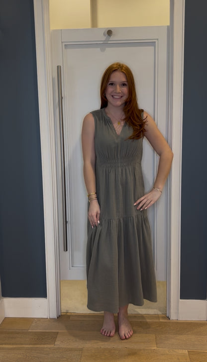 The Go-To Gauze Midi Dress