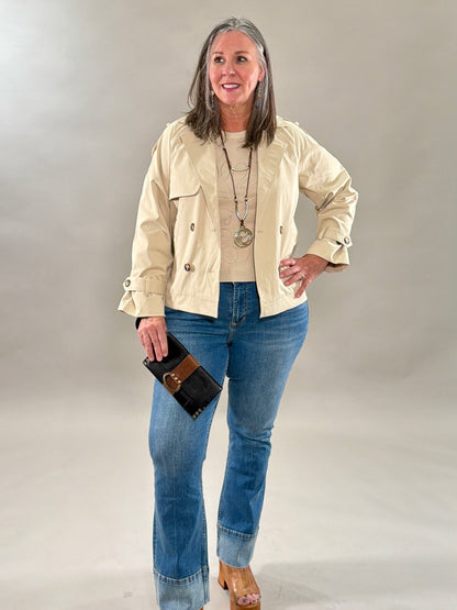 Easy Cropped Trench Coat