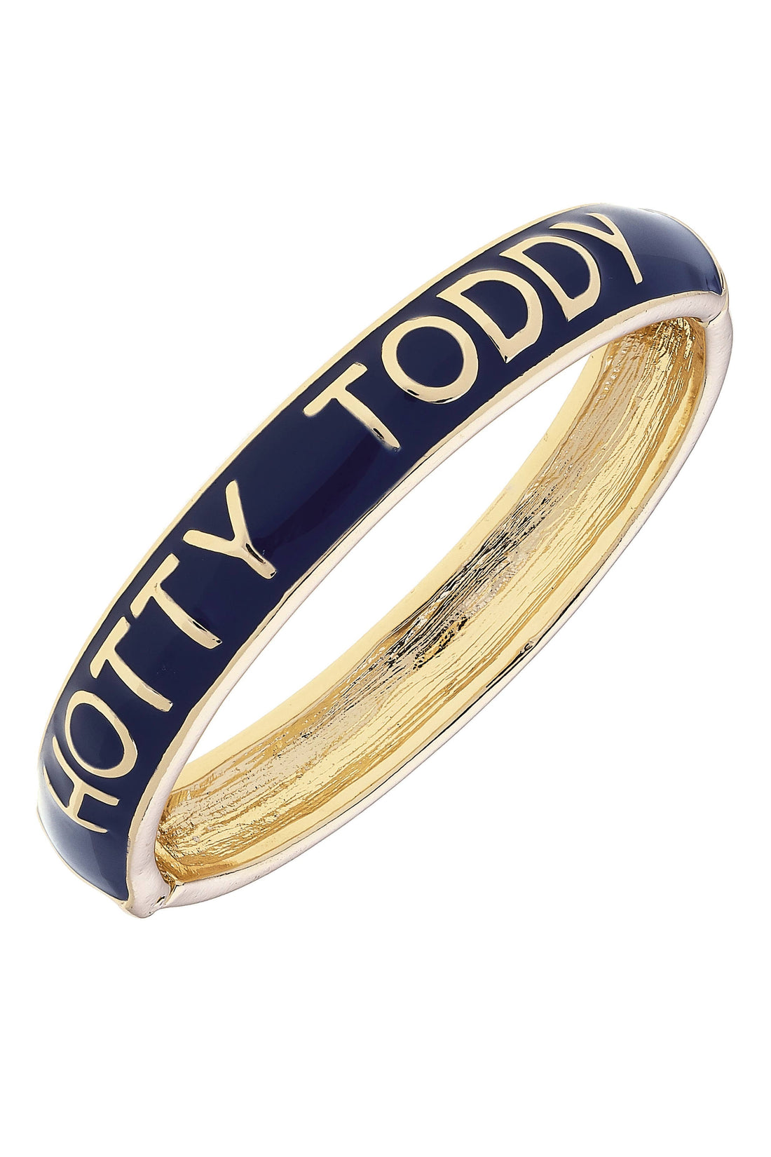 Ole Miss Rebels Sculpted Enamel Hinge Bangle in Navy