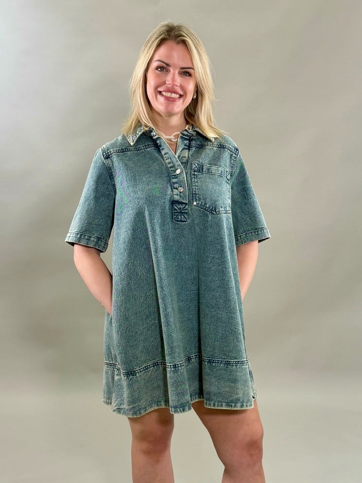 Relaxed Denim Mini Dress