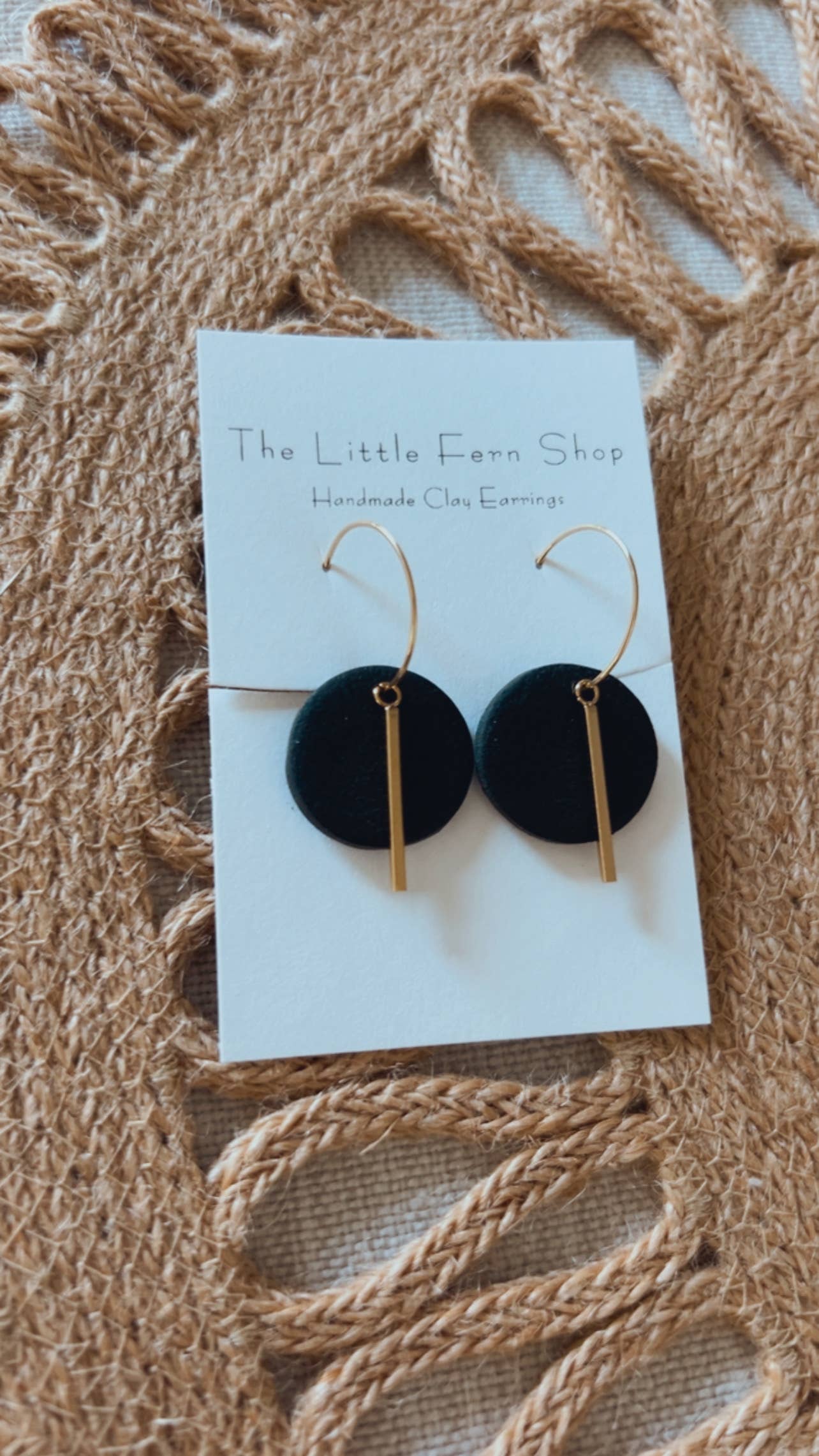 Black and Gold Neutral Hoop