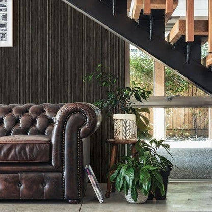 Grasscloth Black Peel and Stick Wallpaper, 28 sq. ft.