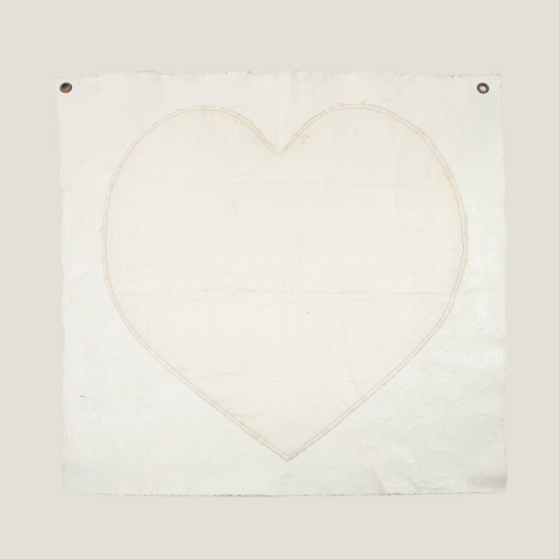 Stitched Heart Hand Painted Wall Hanging 36" x 36"
