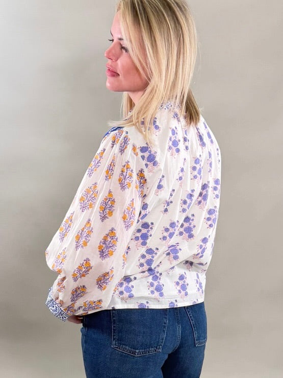 Block Print Linen Blouse
