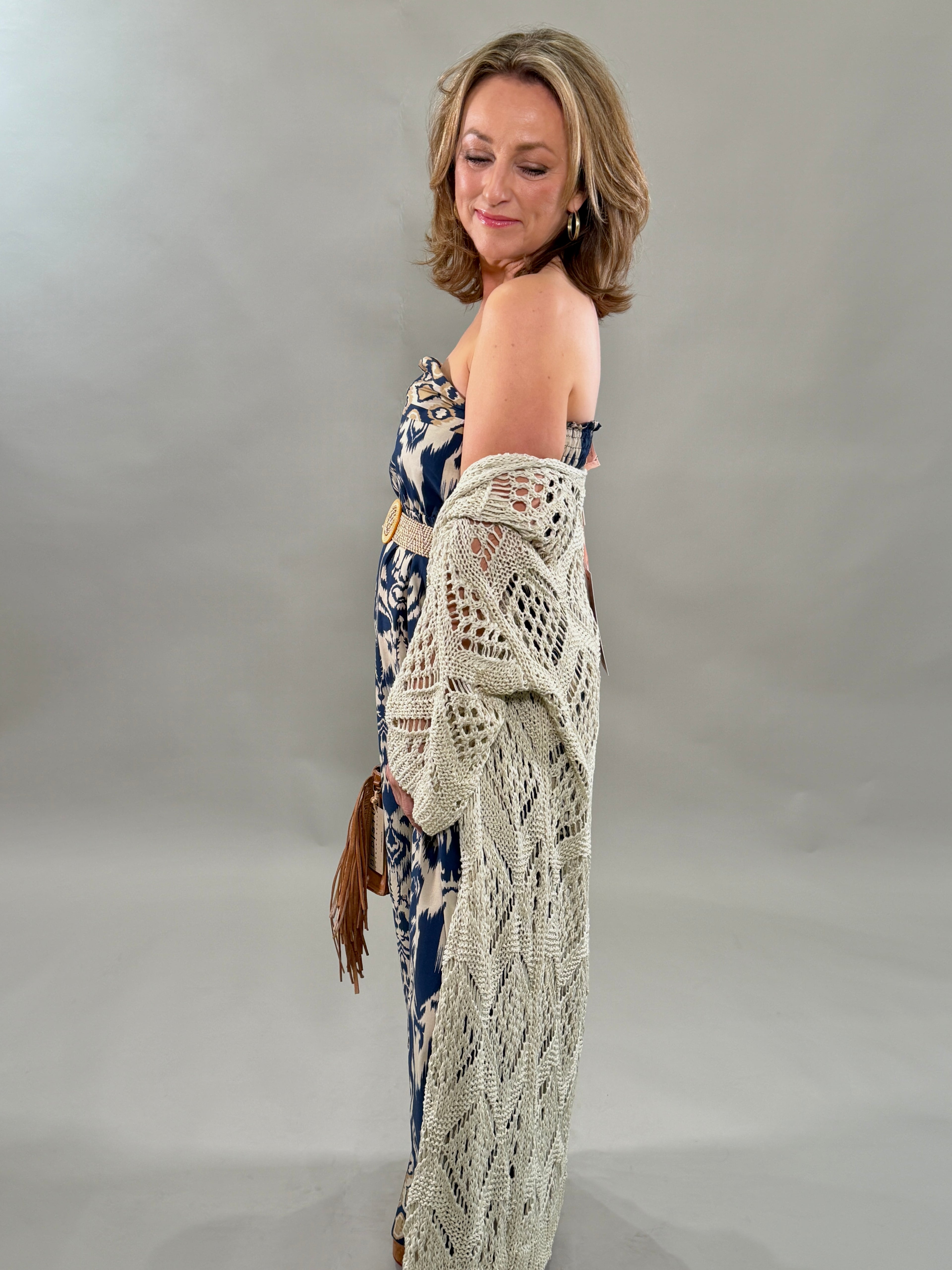 Patterned Wide Leg Jumpsuit