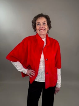 Statement Poncho Jacket with Pockets