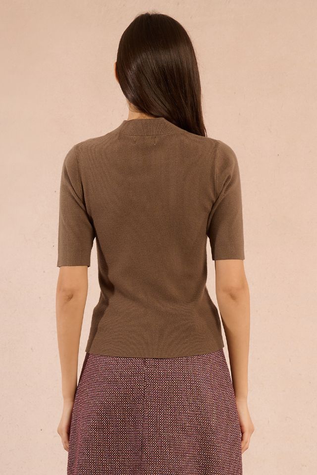 Knit Short-Sleeve Sweater