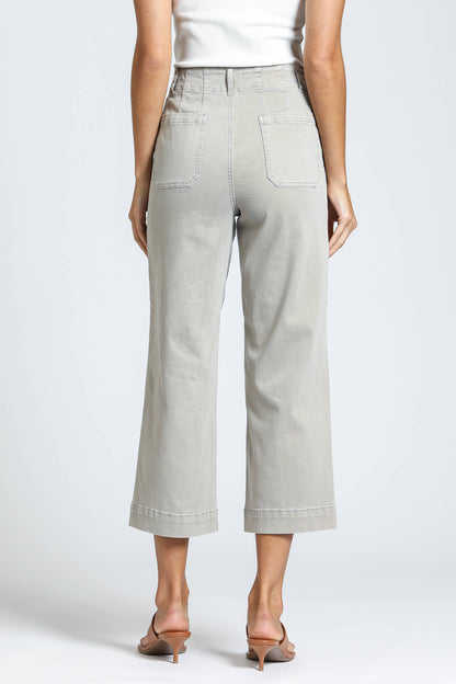 Patch Pocket Wide-Leg Crop Pant