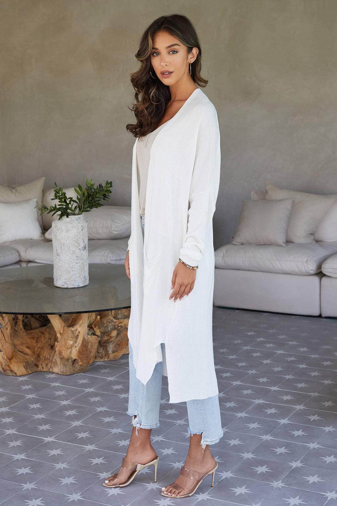 Modal Knit Cardigan with Pockets