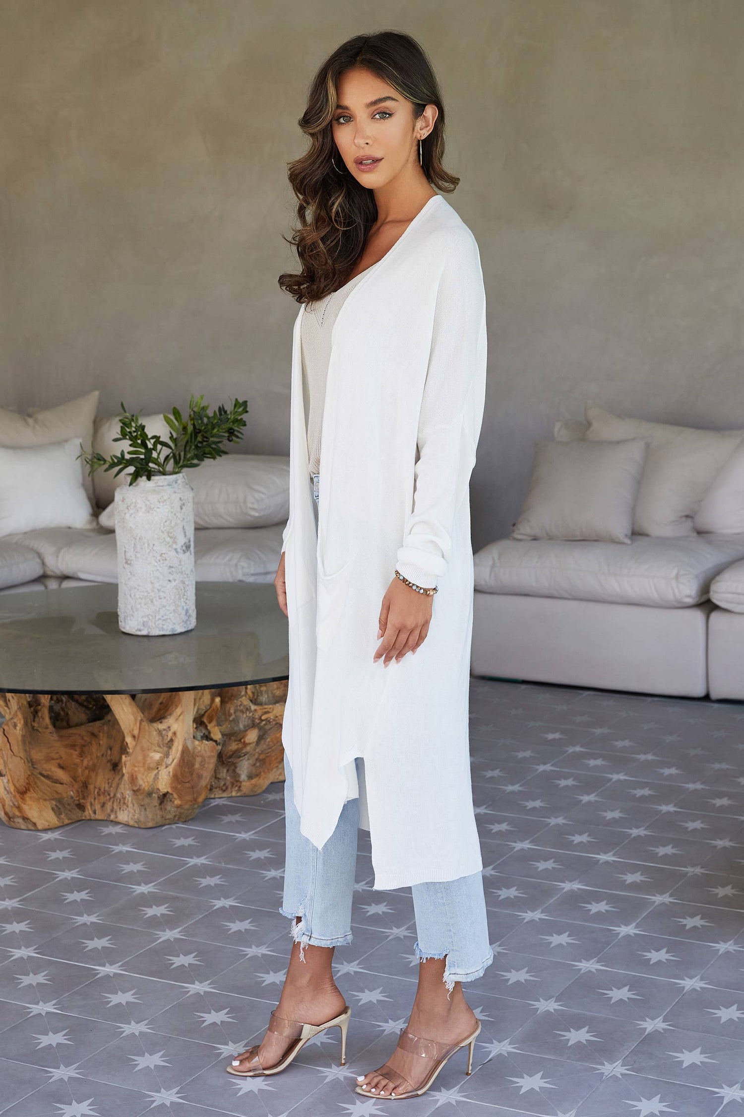 Modal Knit Cardigan with Pockets