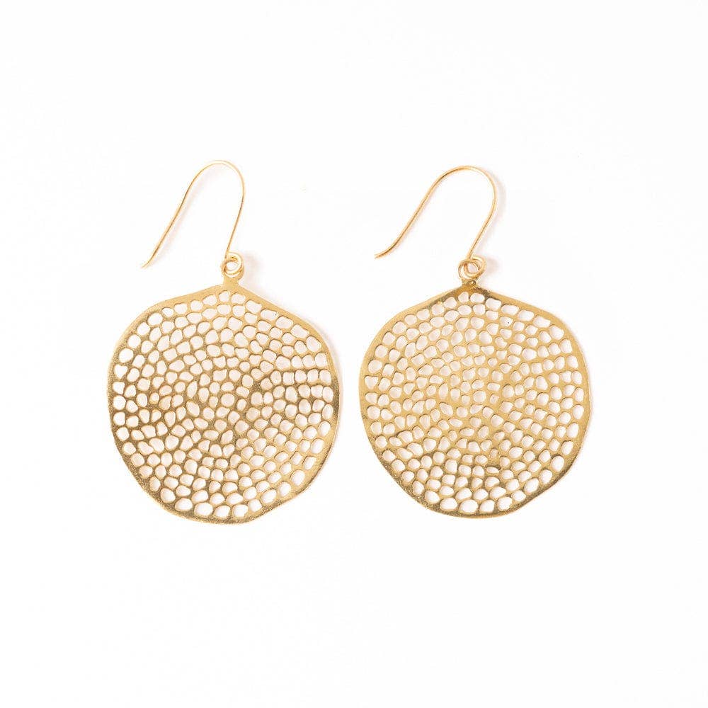 Gretchen Large Circle with Holes Earrings