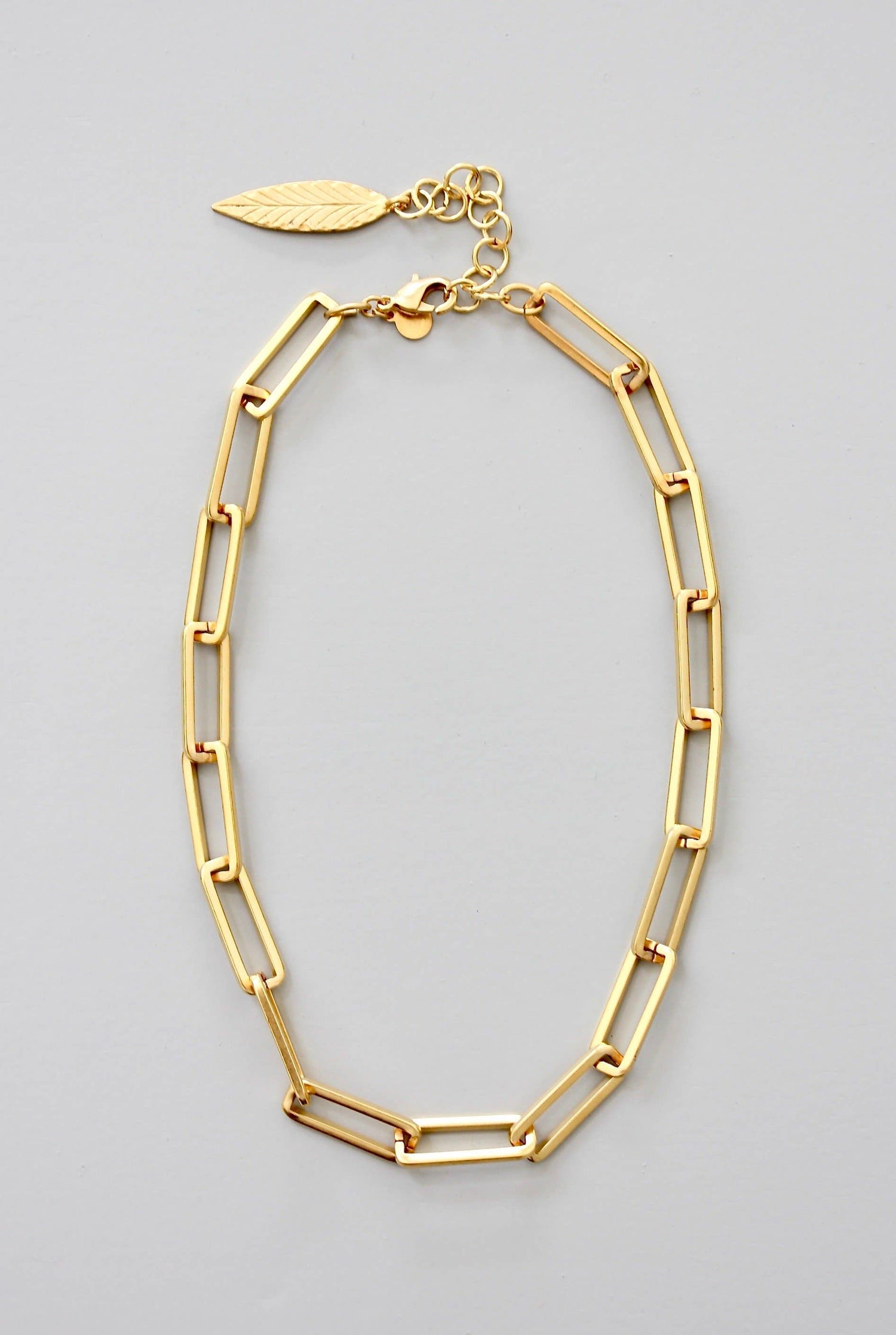 Gold Paperclip Chain Necklace