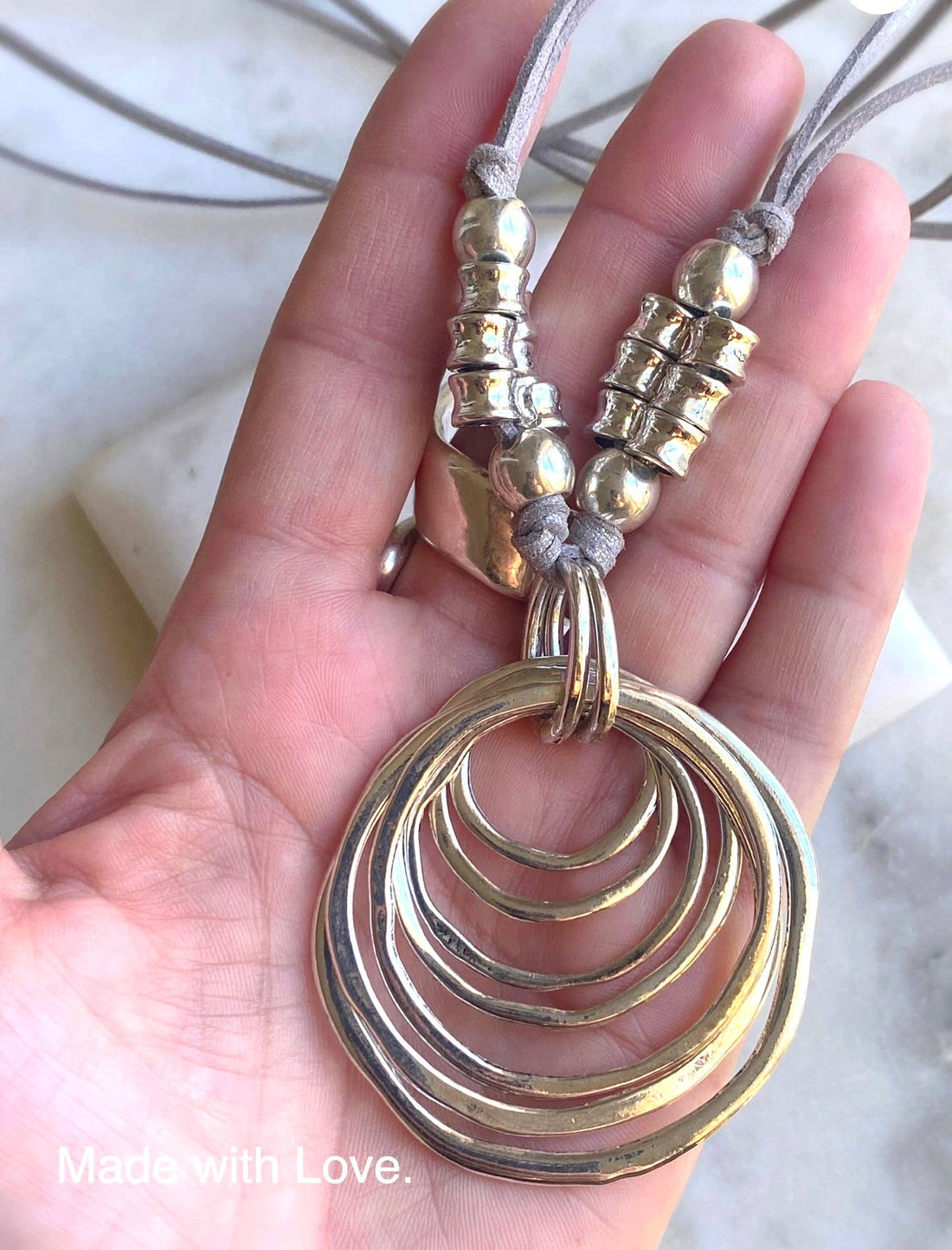 Silver Circle Pendant Necklace