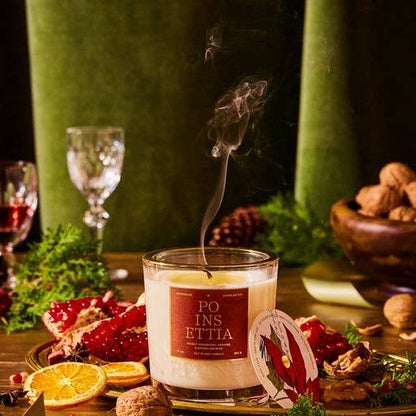 Rewined Poinsettia Holiday Candle 10 oz