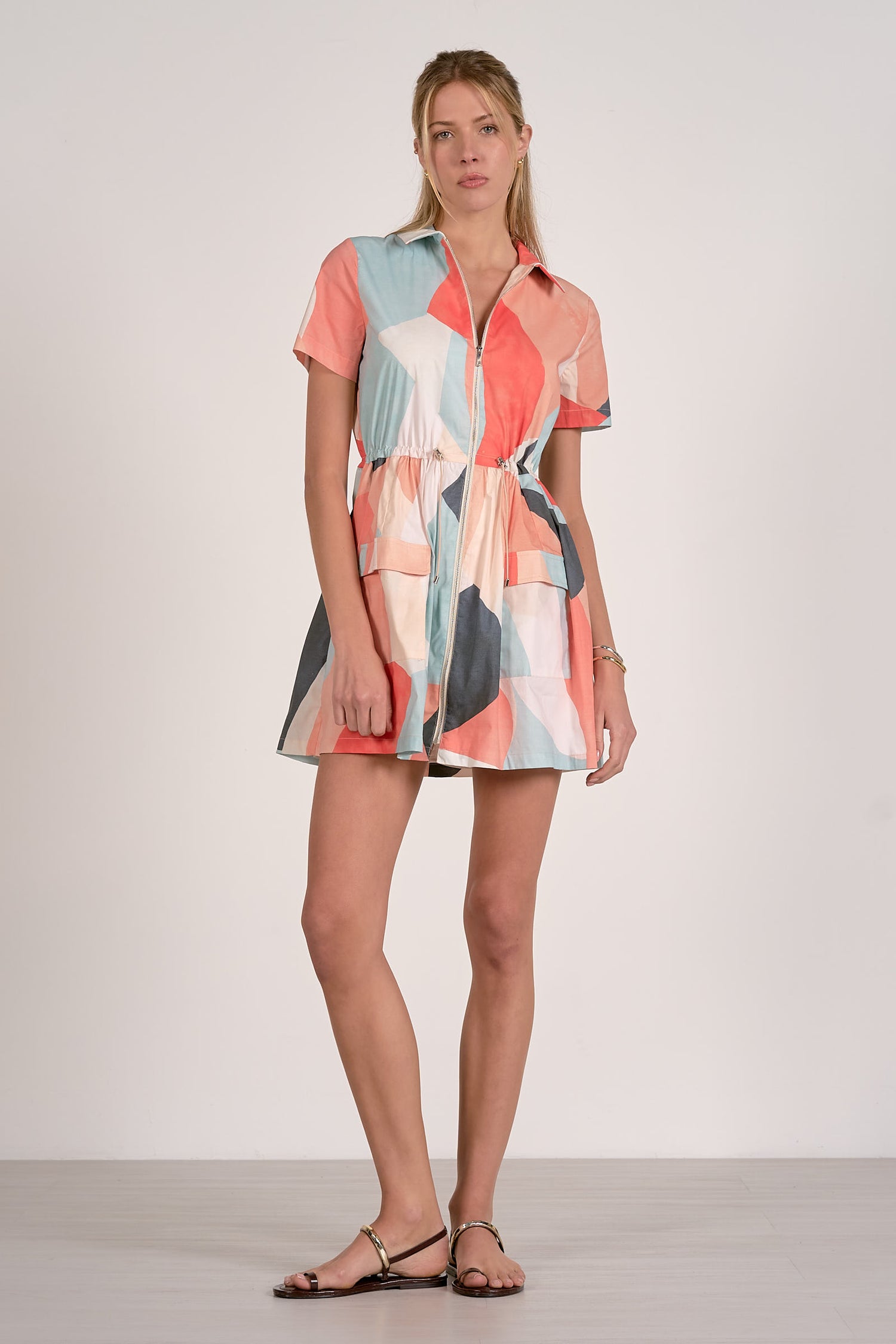Multi Geometrical Mini Dress