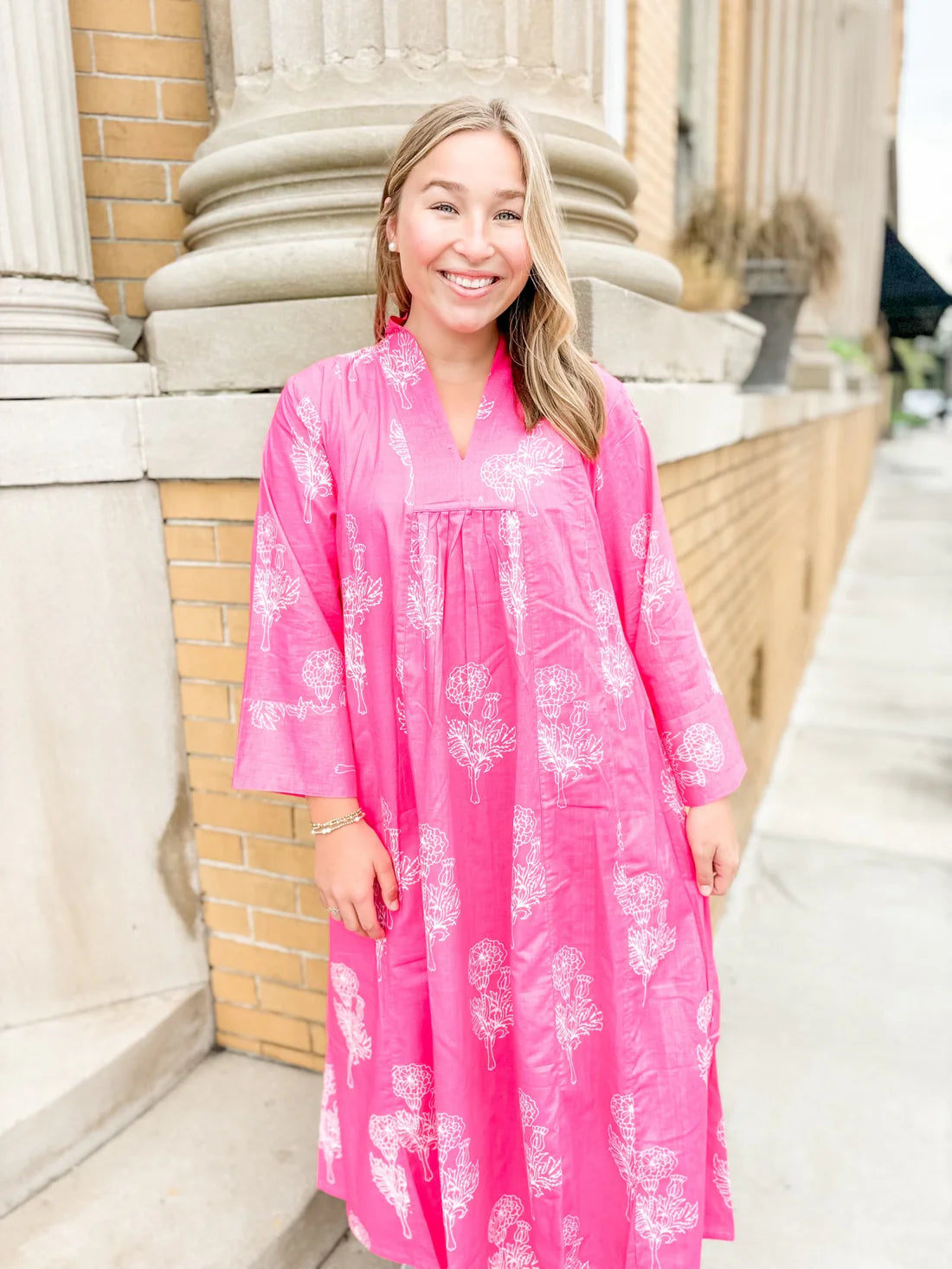Pink Lily Caftan Dress