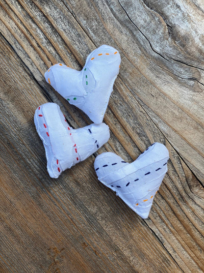 White Lavender Heart Sachet