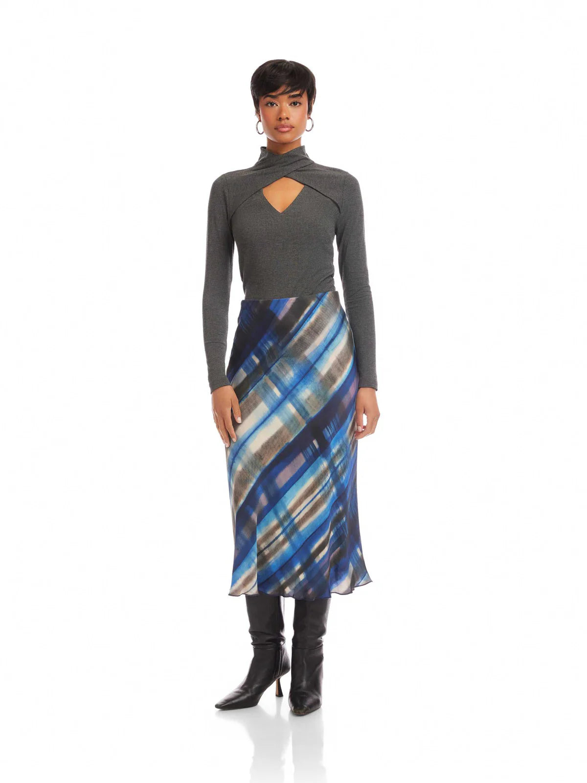 Fifteen Twenty Mia Bias Winter Midi Skirt