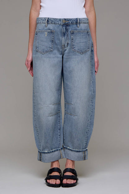 Cropped Classic Cuffed 26&quot; Inseam Barrel Jean