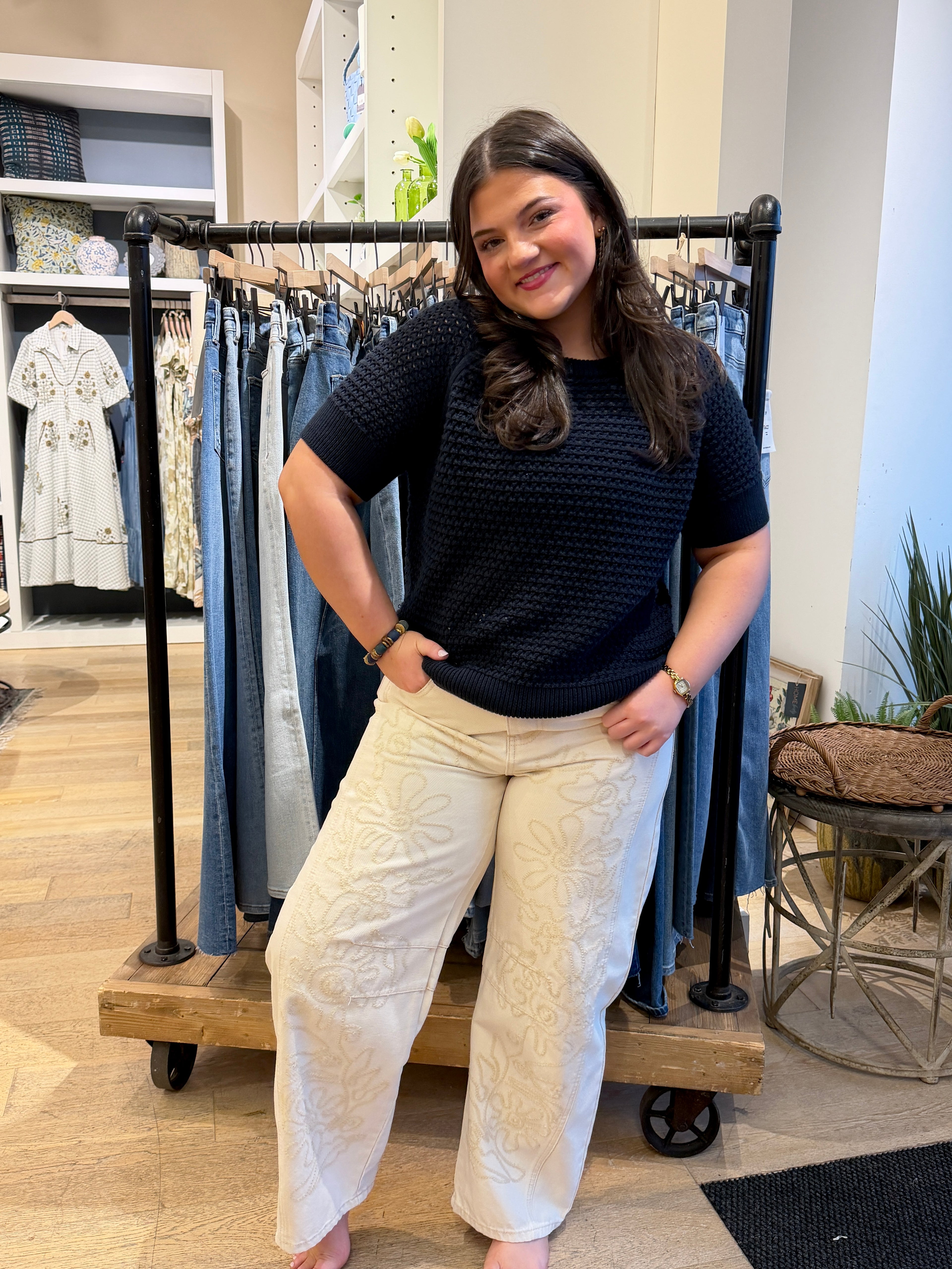 Short Sleeve Knit Top