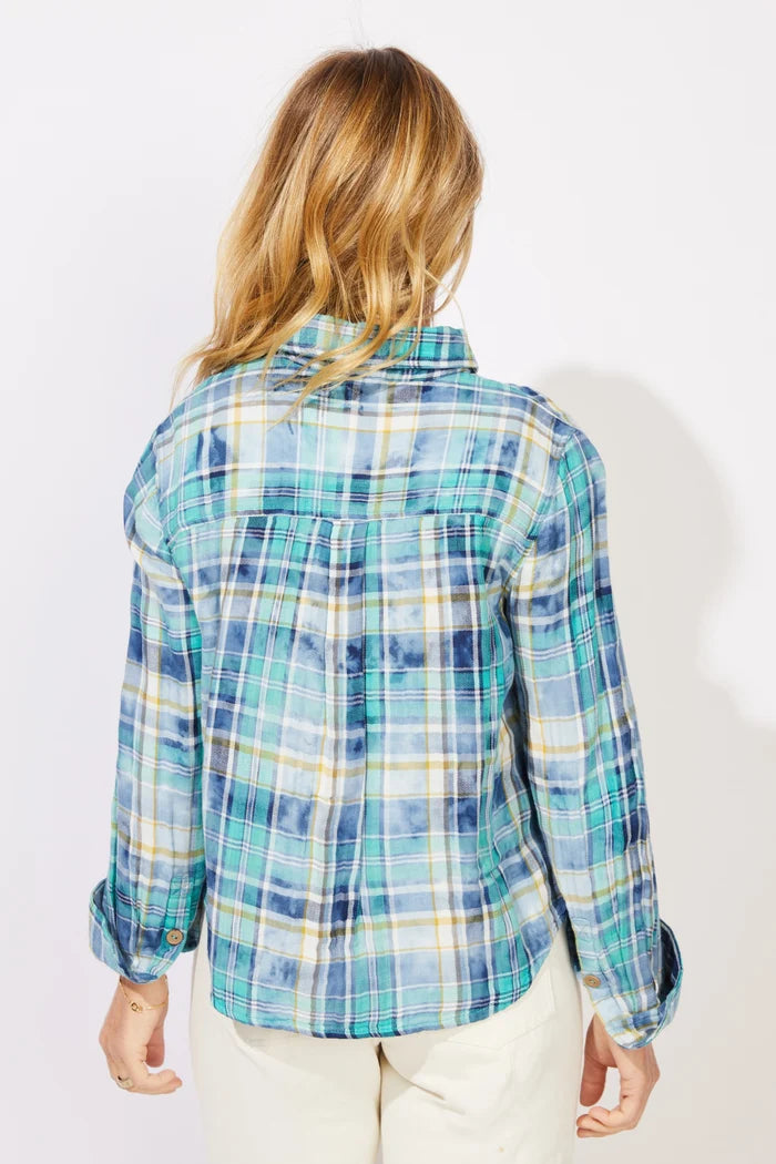 Relaxed Plaid Weekend Top