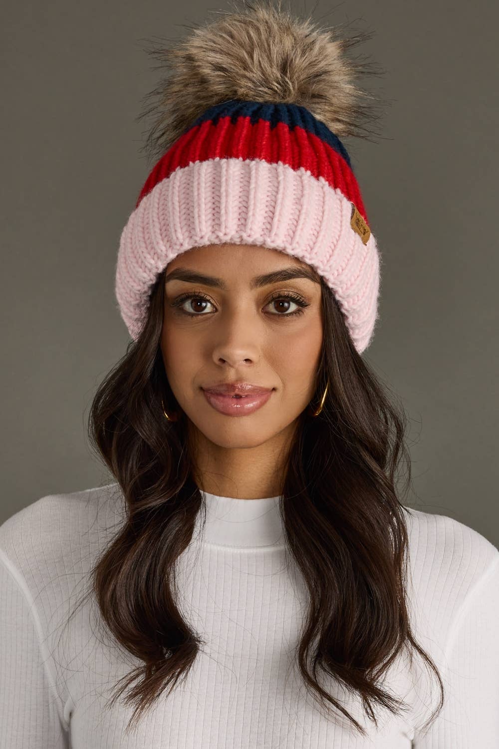 Spirit Stripe Pom Beanie