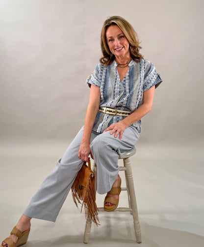 Structured Tweed Statement Top