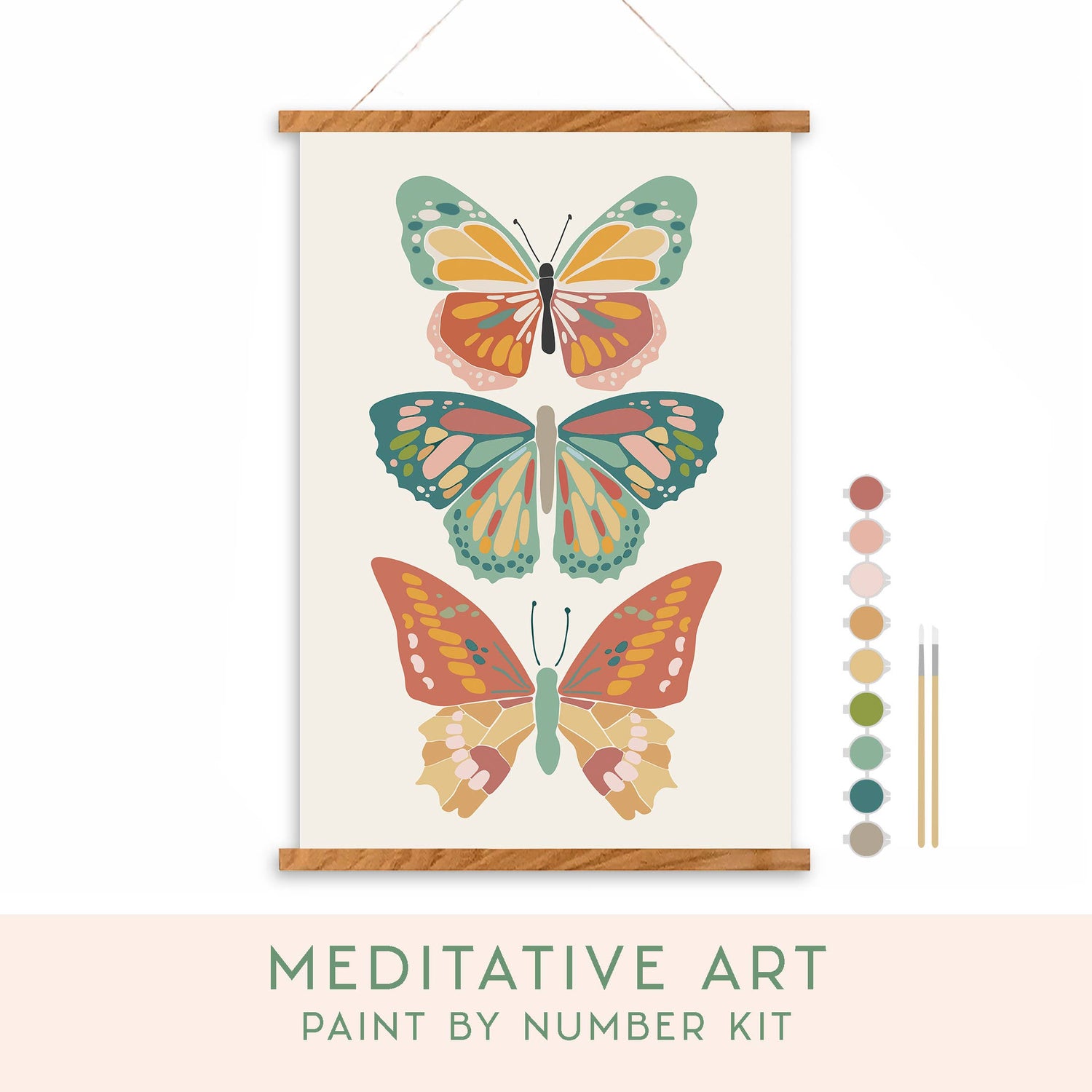 Vibrant Butterflies Art Paint by Number Kit