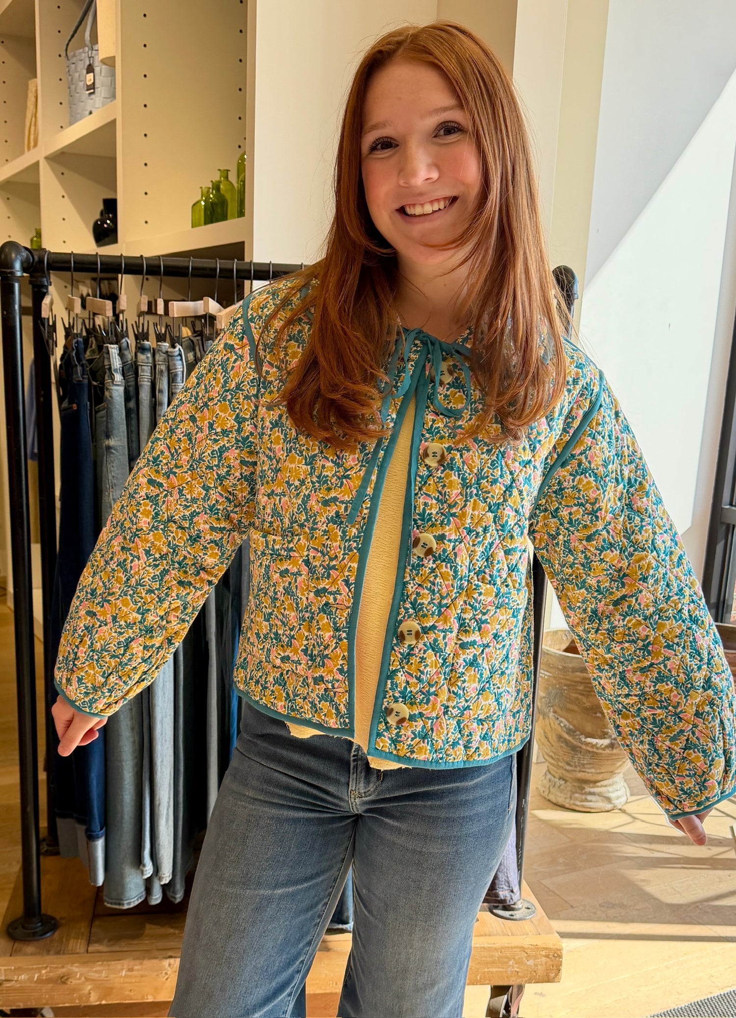 Reversible Floral Stevie Quilted Jacket