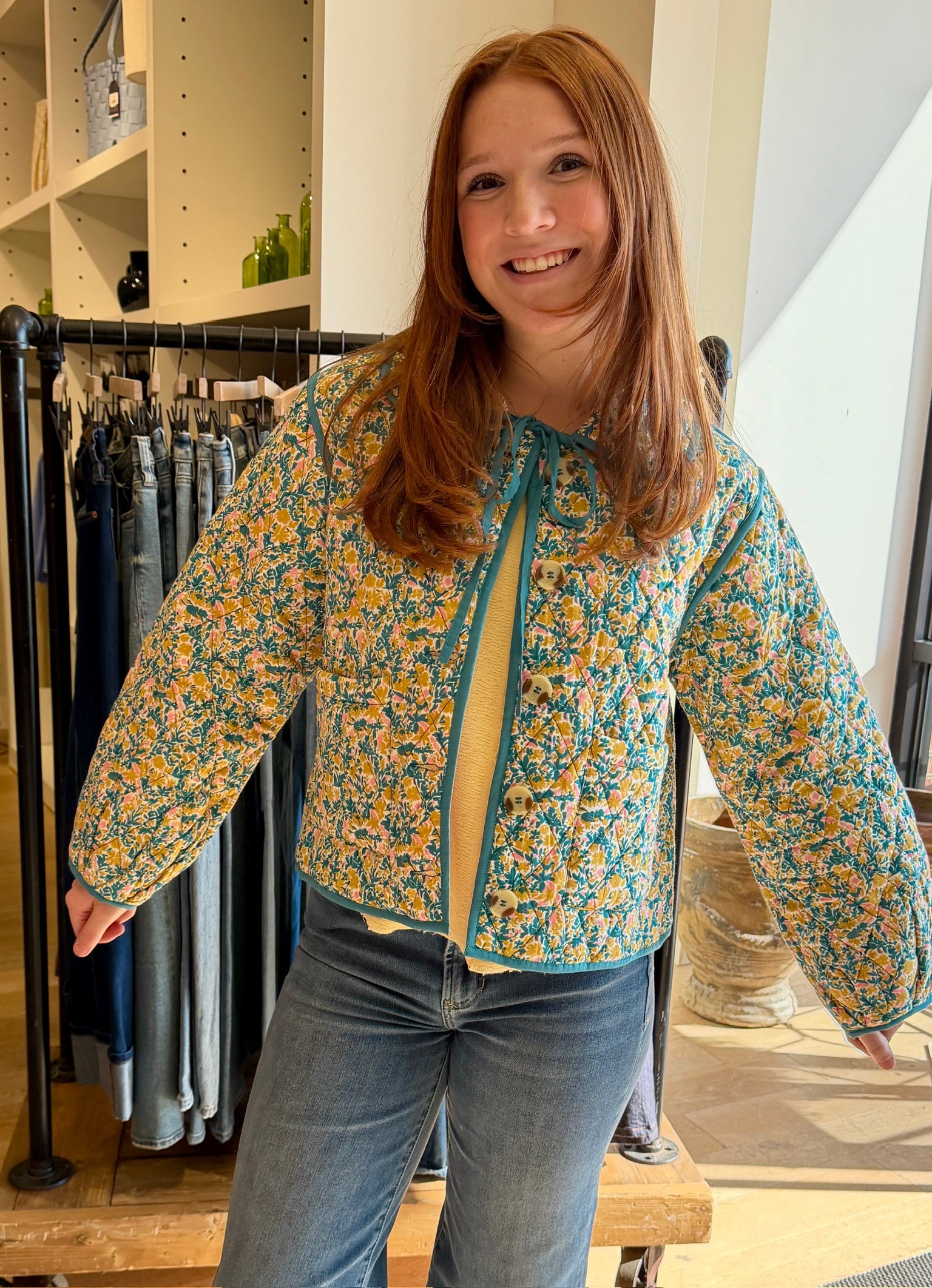 Reversible Floral Stevie Quilted Jacket