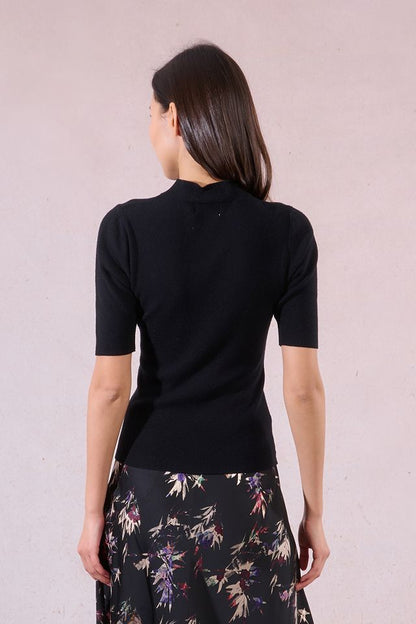 Knit Short-Sleeve Sweater