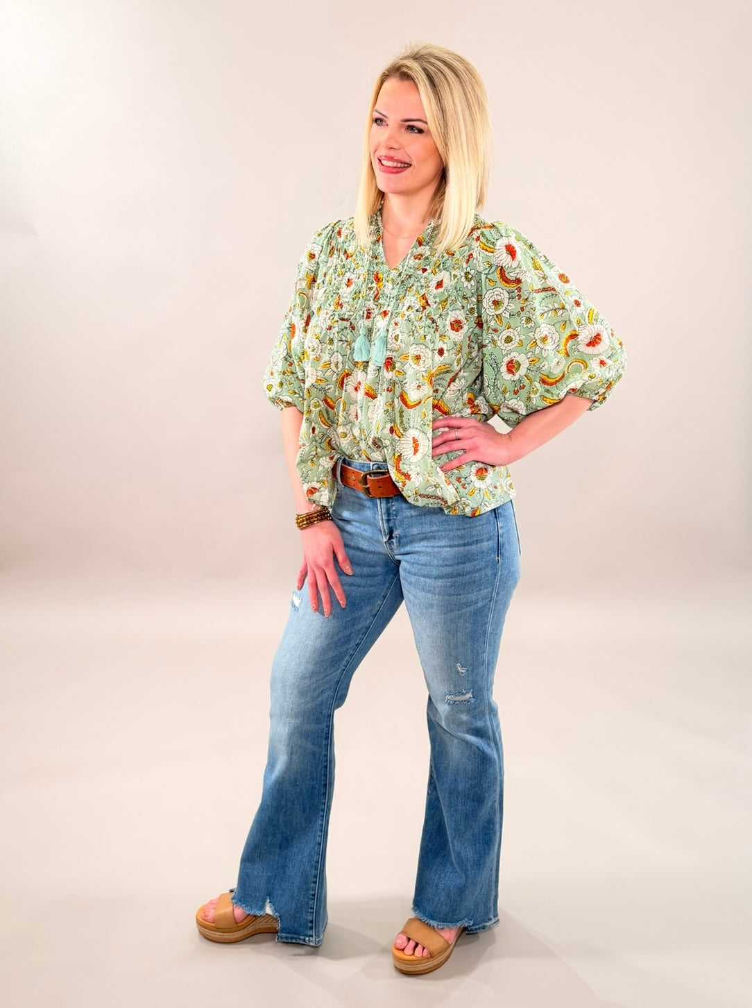 Artisan Smocked Cotton Top