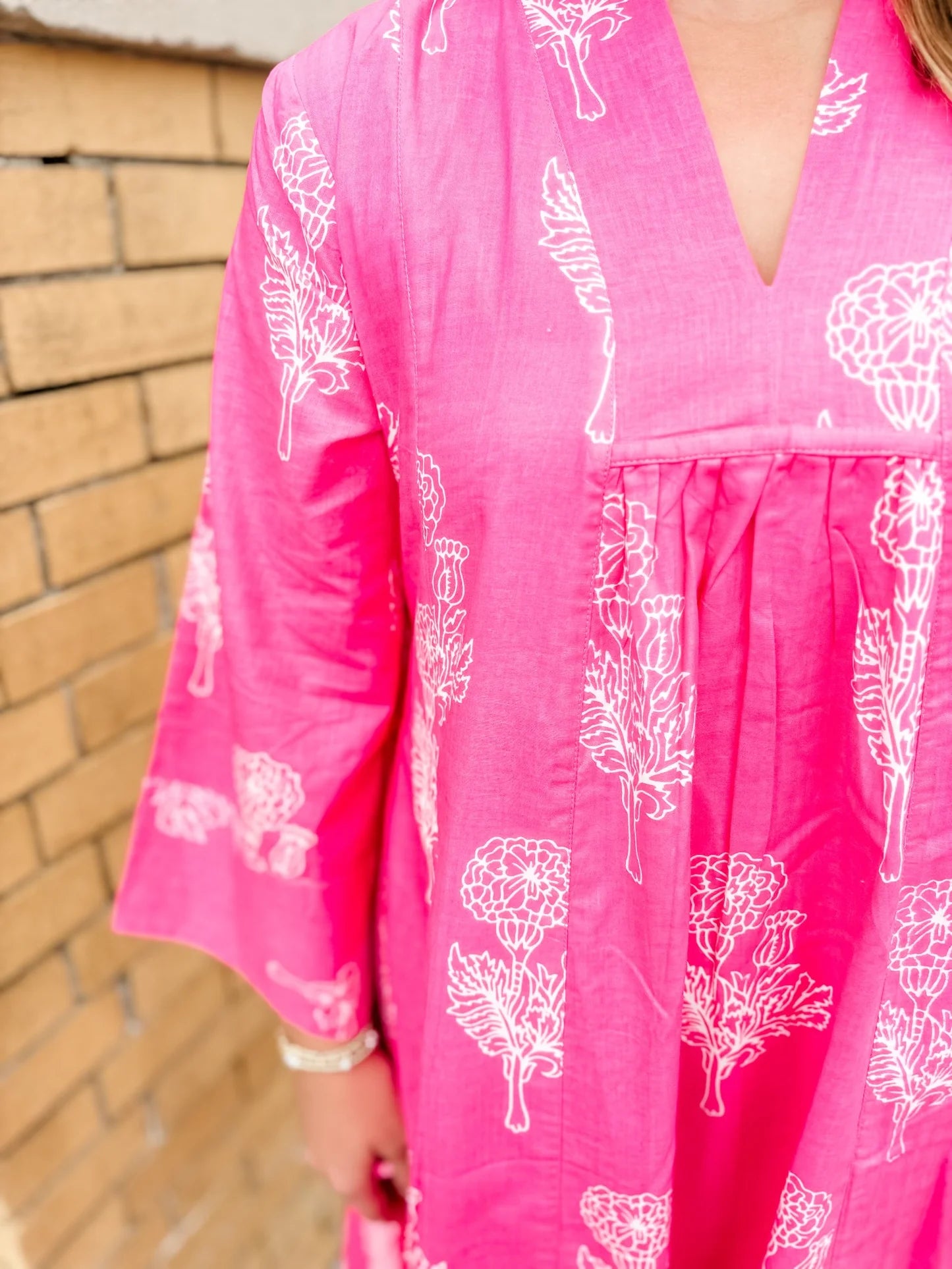Pink Lily Caftan Dress – Homebody Pink Lily Caftan Dress – Homebody