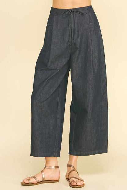 High Waist Barrel Dark Jean