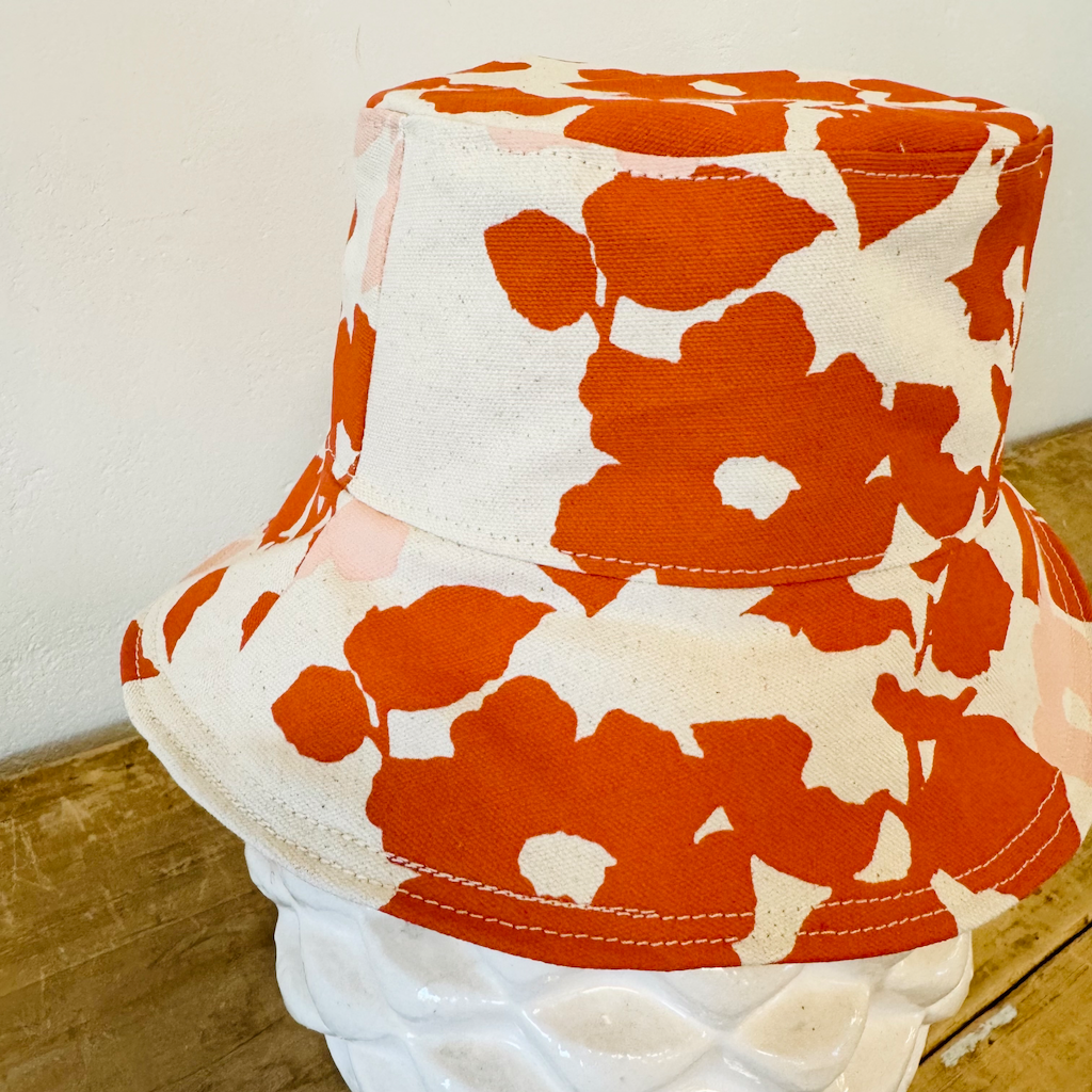 Earthy Anthro Orange + Blush Anita Bucket Hat