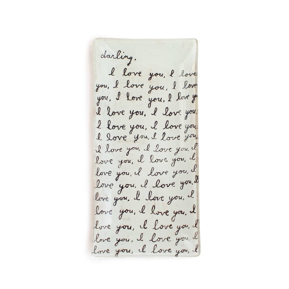 Letter For You Small Rectangle Decoupage Plate 8.5" x 4"