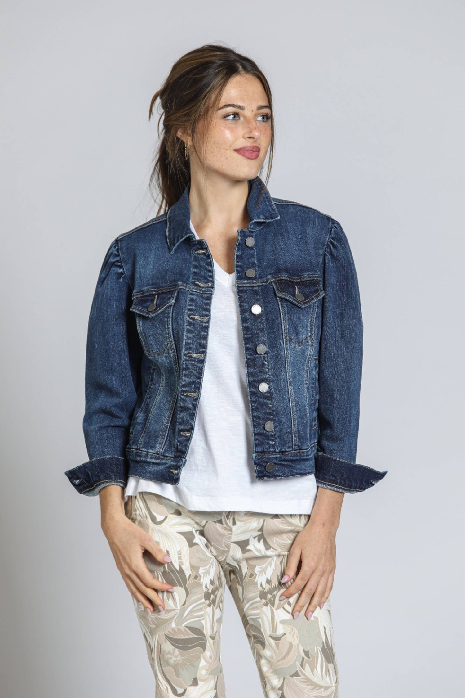 Puff Sleeve Jean Jacket