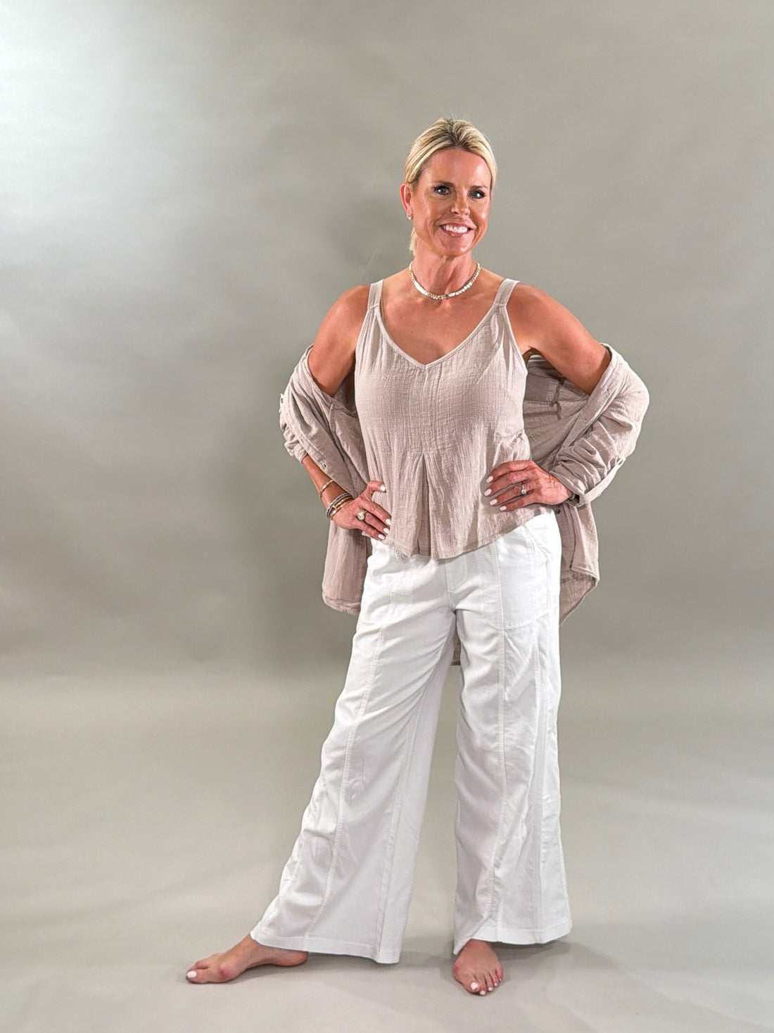 Relaxed Wide Leg Pant